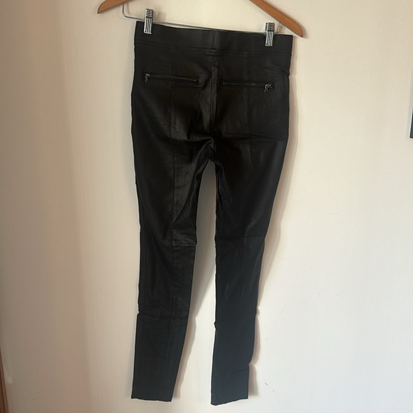 Black Matte Pleather Pants - Picture 2 of 7